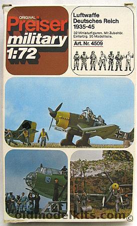 Preiser 1/72 Luftwaffe Personnel 1935-45, 4509 plastic model kit